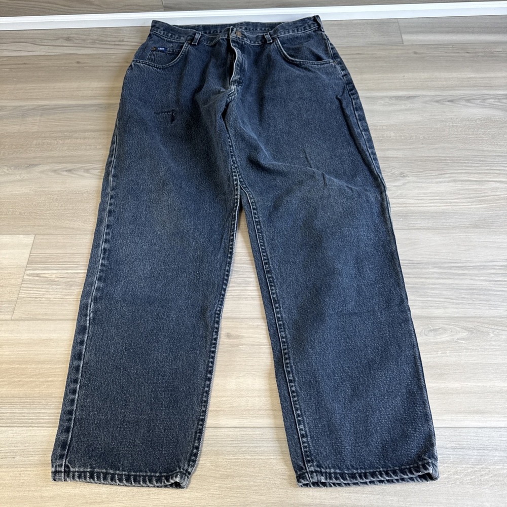 Vintage LEE Men's Black Jeans Size 36 x 32 Union Made & Made In USA 34783 80's